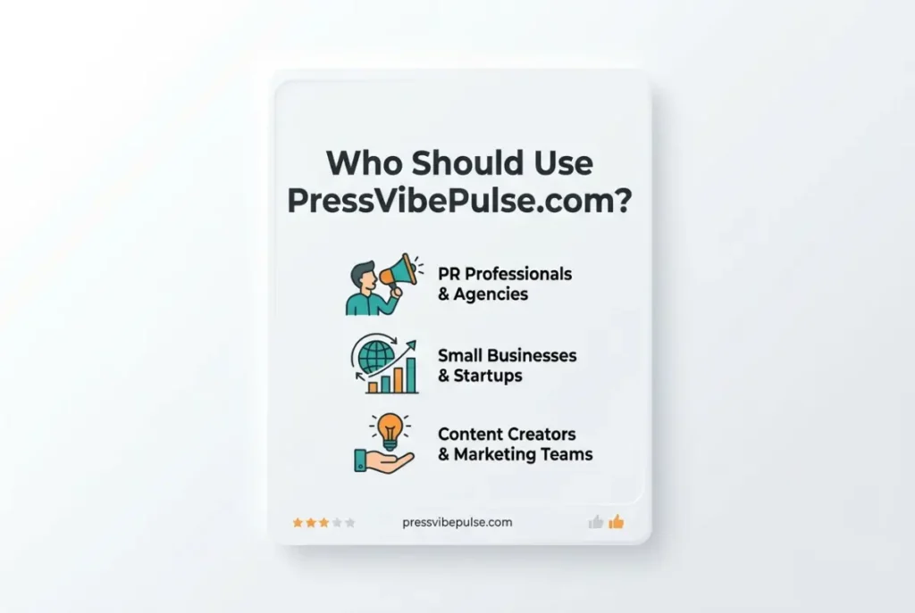 Who Should Use PressVibePulse.com?